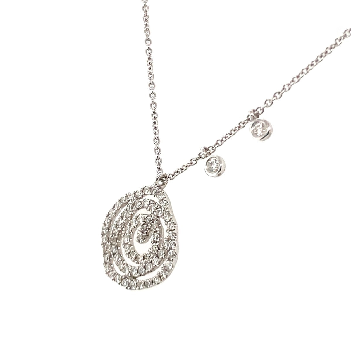 14ct white gold diamond necklace