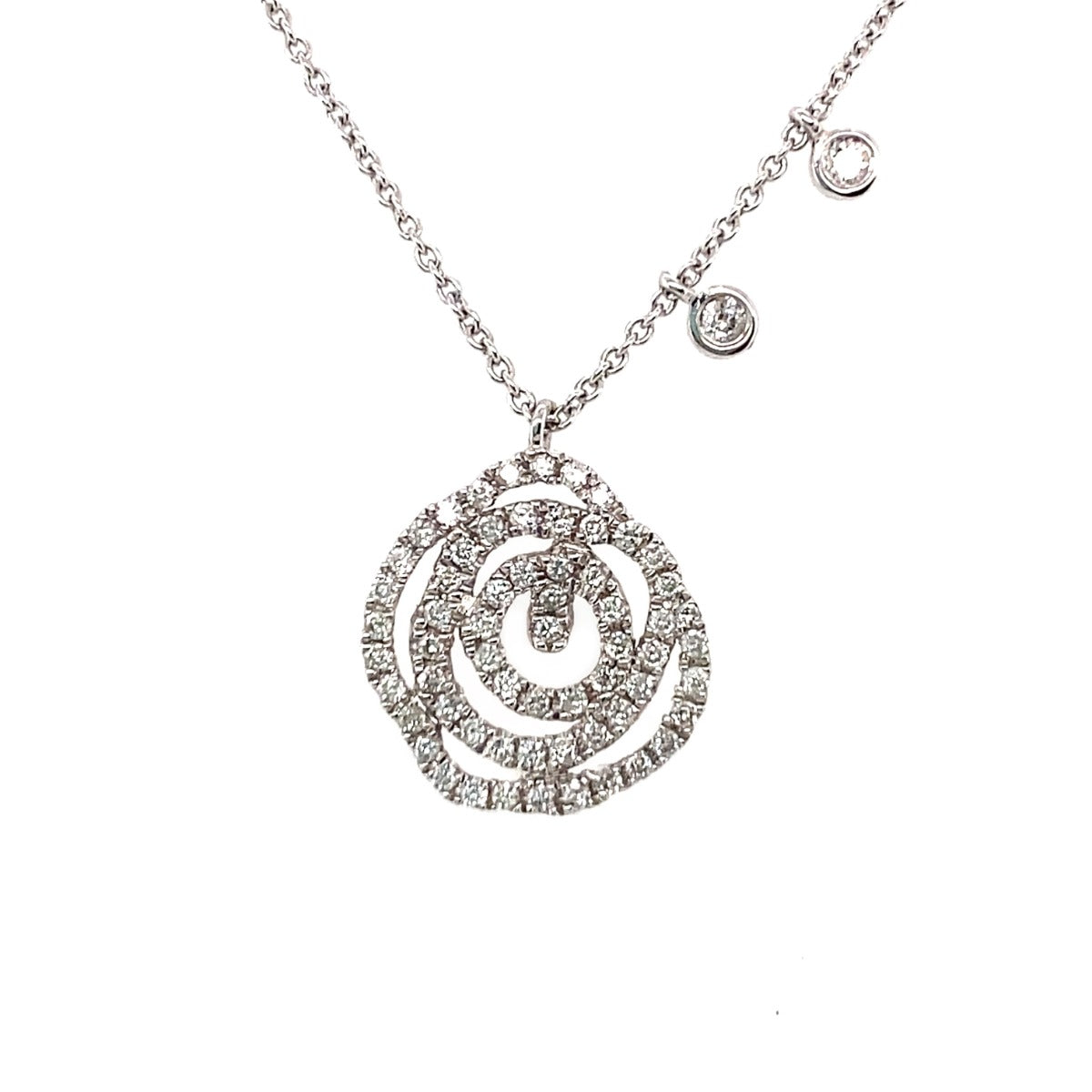 14ct white gold diamond necklace