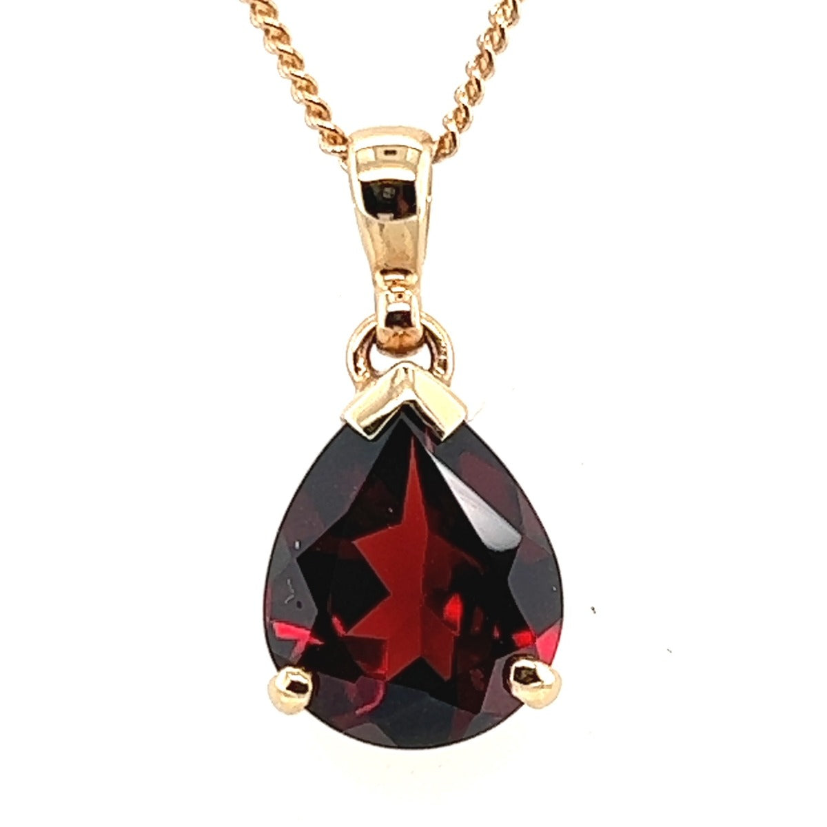 9ct gold Garnet Pendant (garpen100)