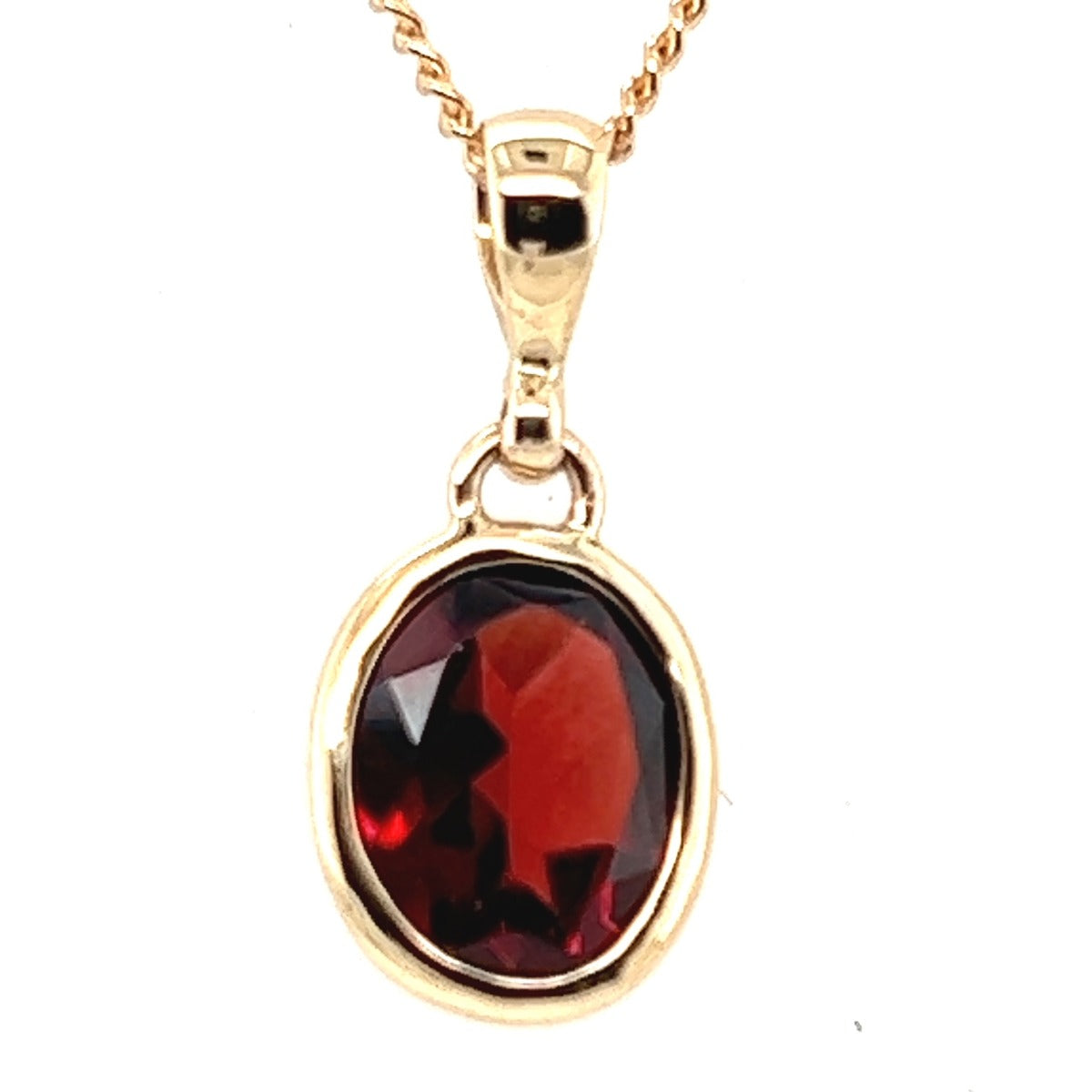 9ct Gold Garnet Pendant (garpen101)