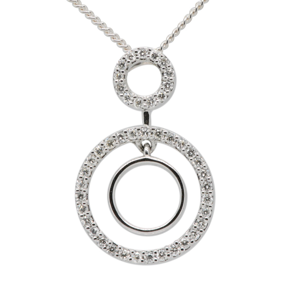 18ct White Gold diamond Pendant (diape820)