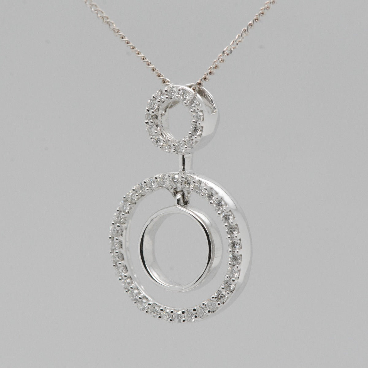 18ct White Gold diamond Pendant (diape820)