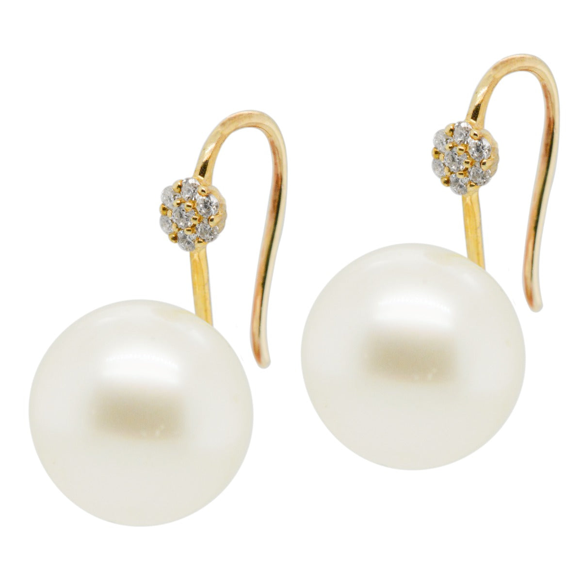 9ct Yellow Gold South Sea Pearl Earrings