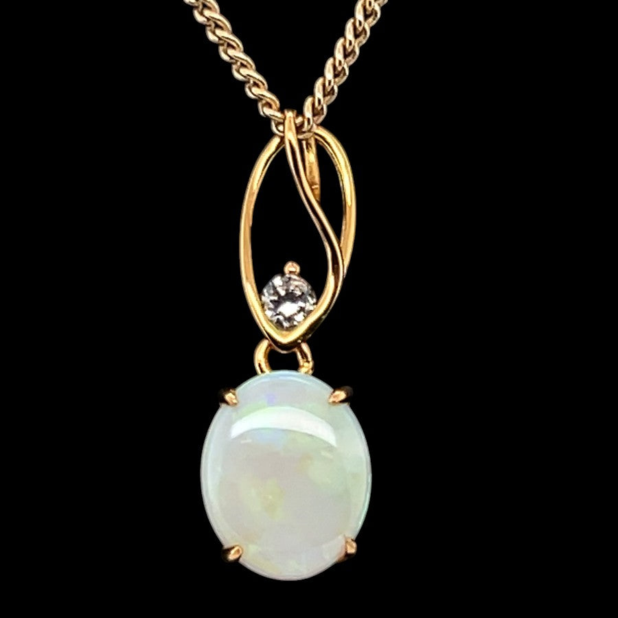 Gold Plated Solid Opal Pendant (gpsp341)