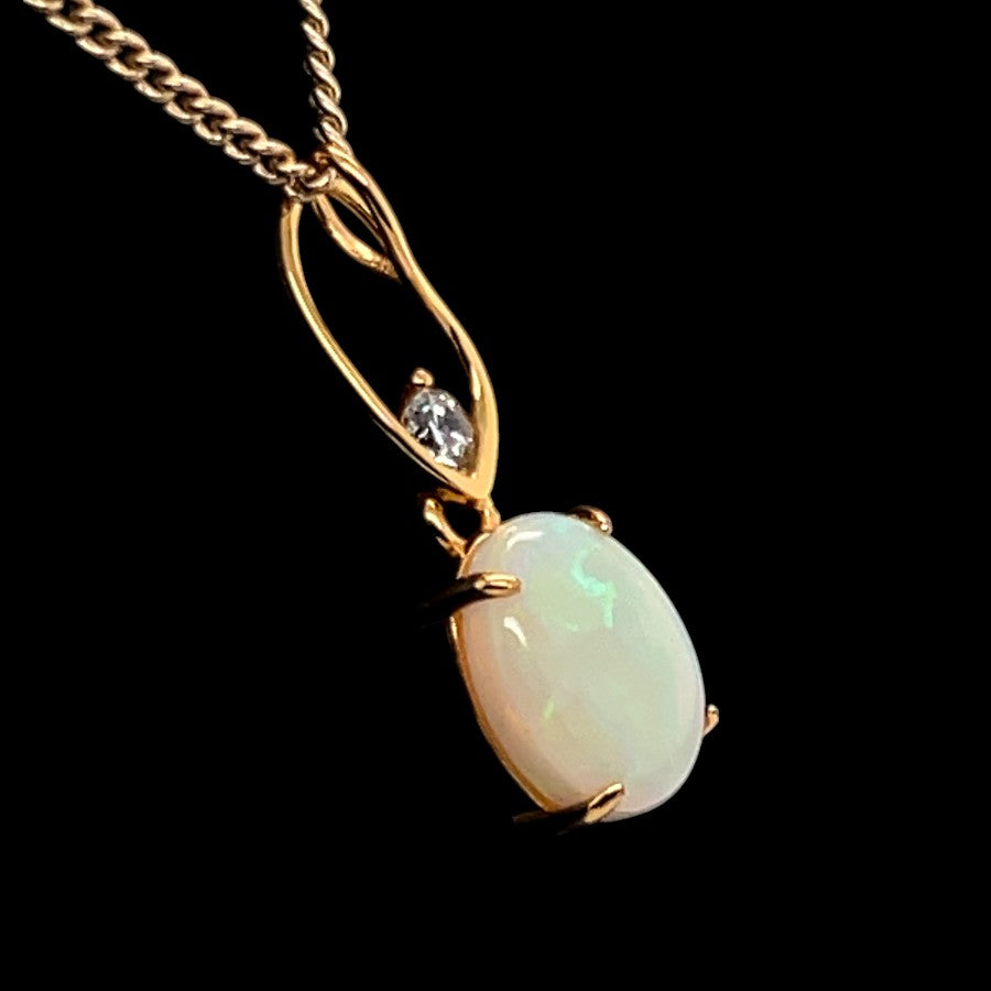 Gold Plated Solid Opal Pendant (gpsp341)