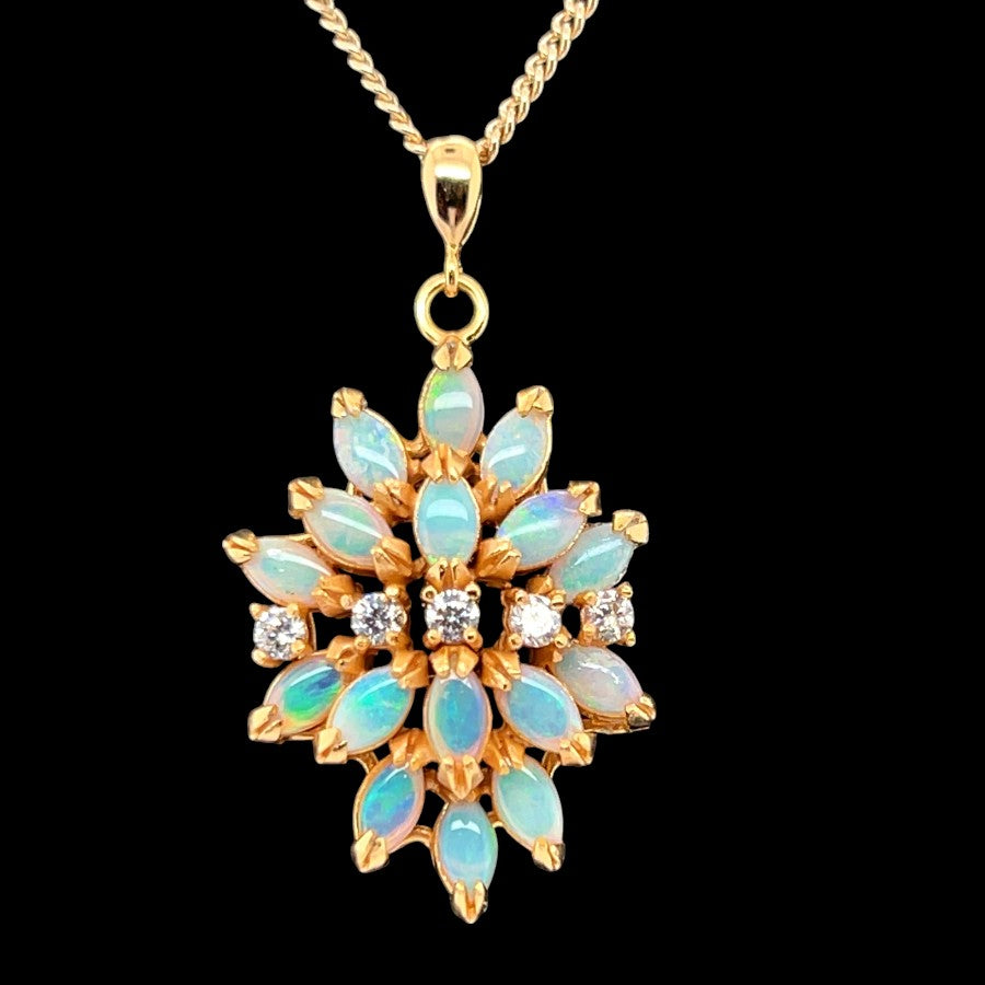 Gold Plated Solid Opal Pendant (gpsp342)