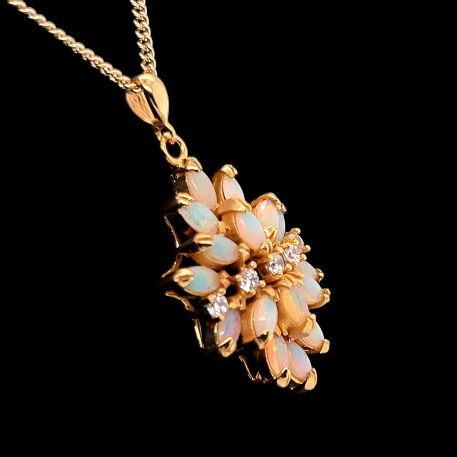 Gold Plated Solid Opal Pendant (gpsp342)