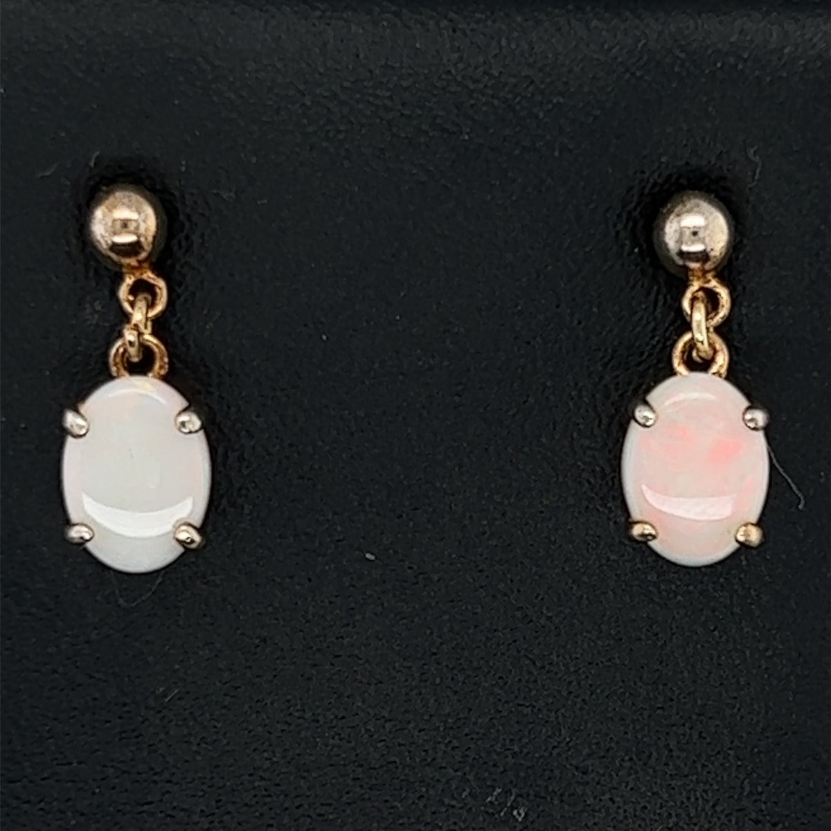 Gold Plated Solid Opal Earrings (gpse49)