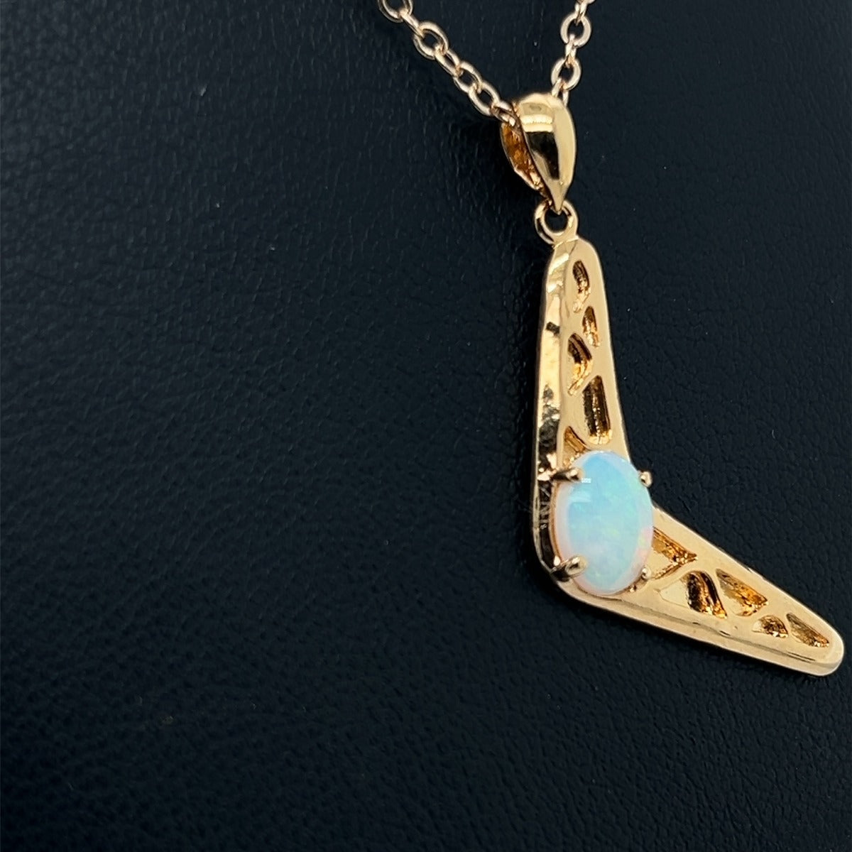 Gold Plated Solid Opal Pendant (gpsp206)