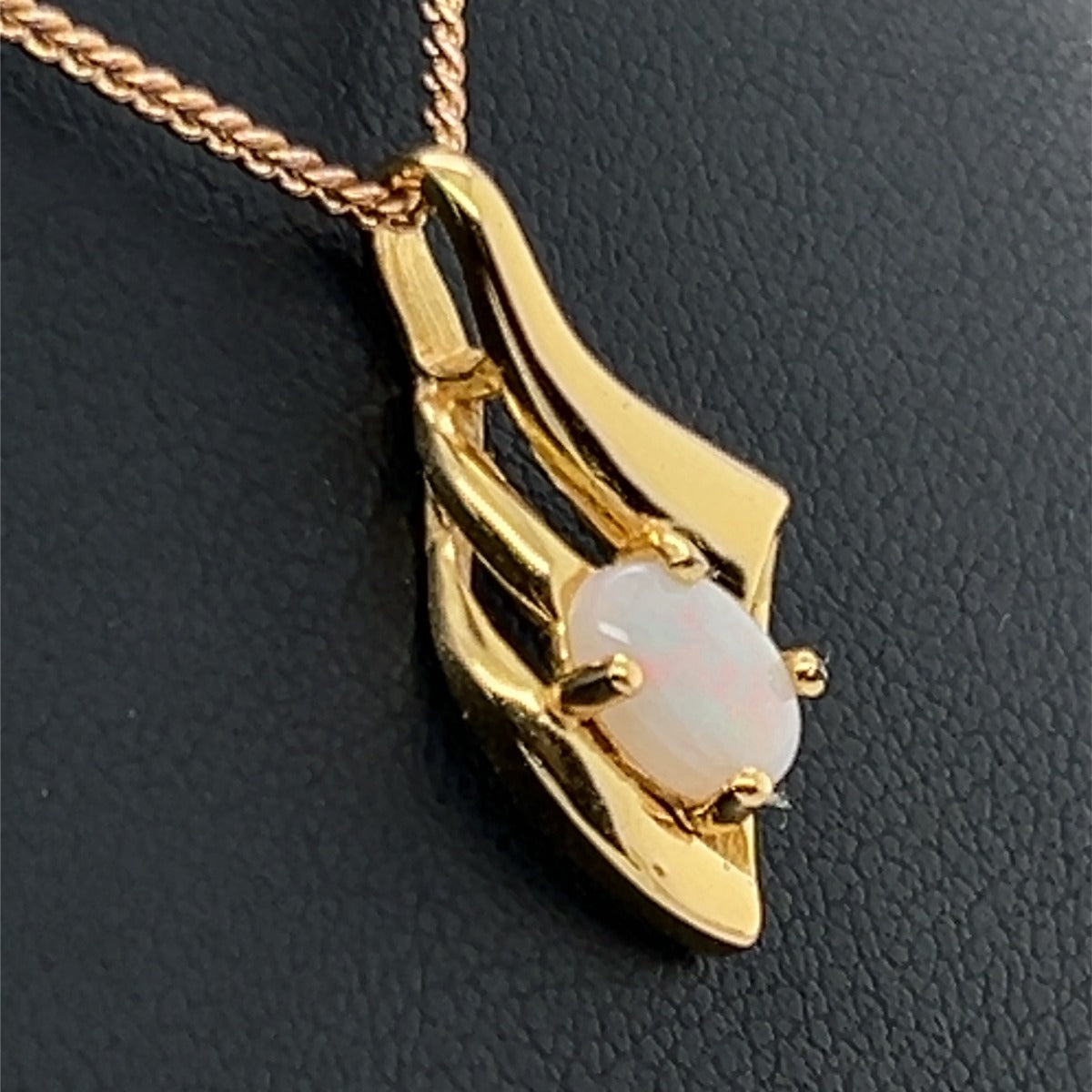 Gold Plated Sterling Silver Solid Opal Pendant (gpsp104)