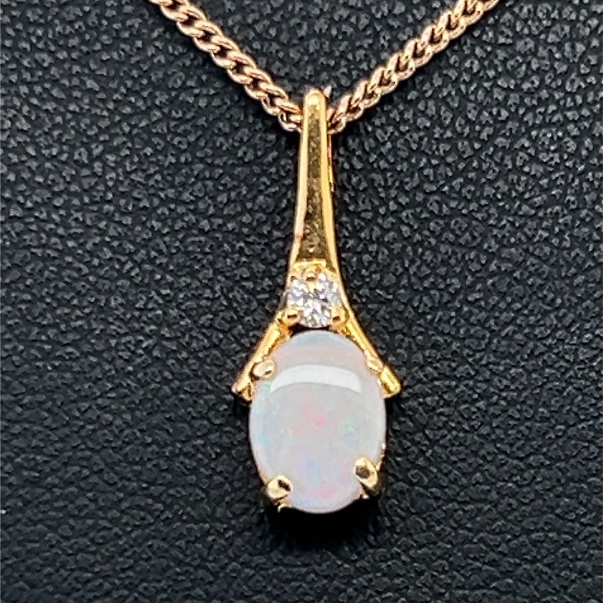 Gold Plated Sterling Silver Solid Opal Pendant (gpsp102)