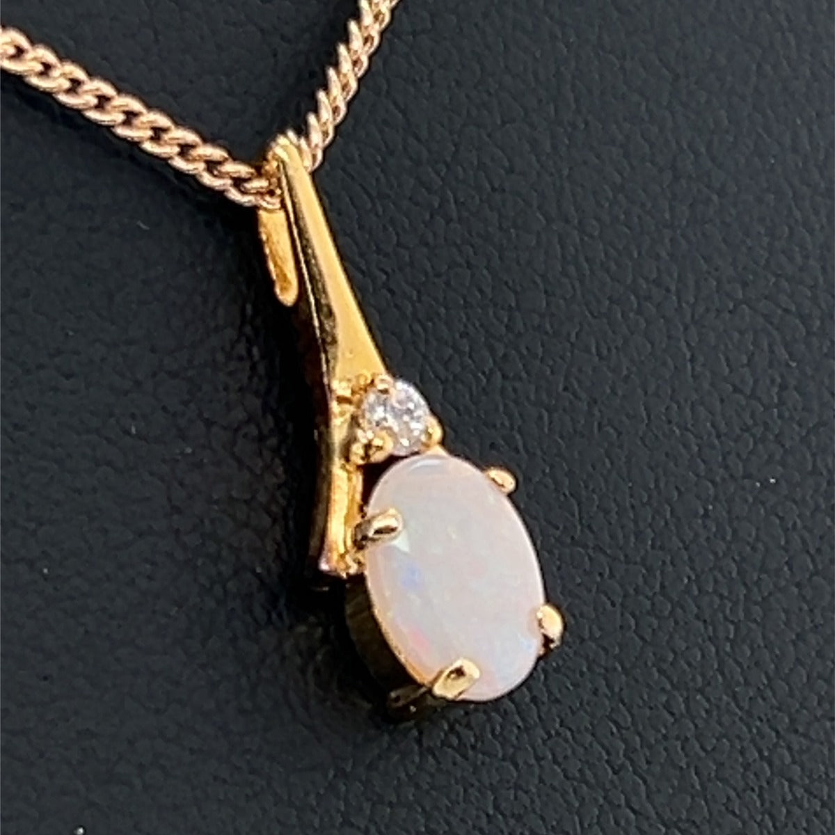 Gold Plated Sterling Silver Solid Opal Pendant (gpsp102)