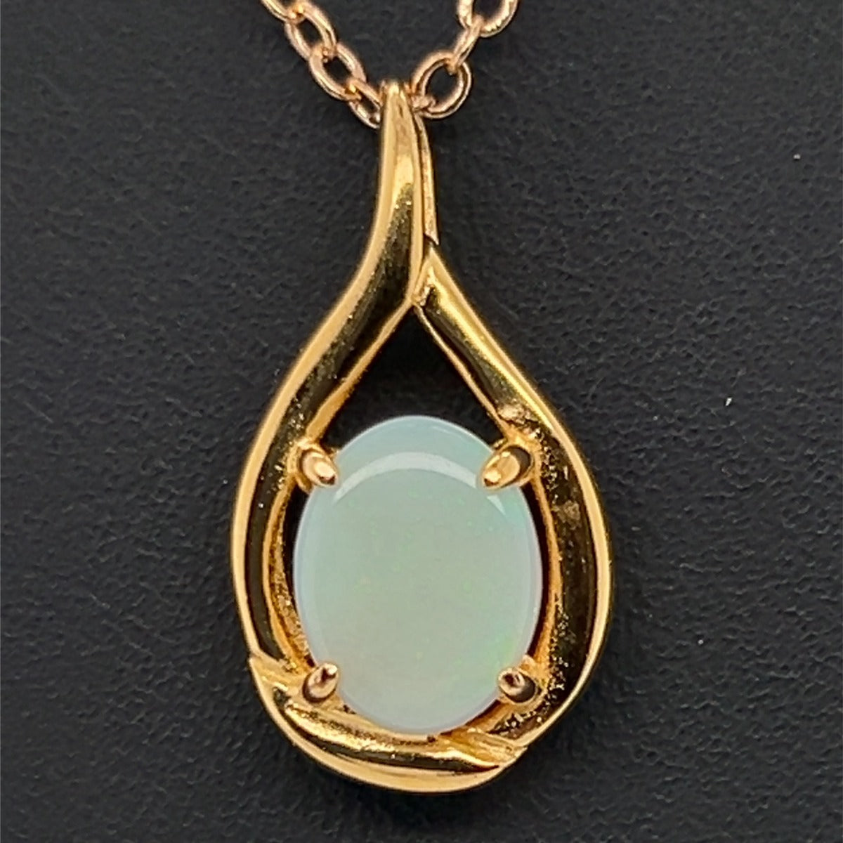 Gold Plated Sterling Silver Solid Opal Pendant (gpsp2a)