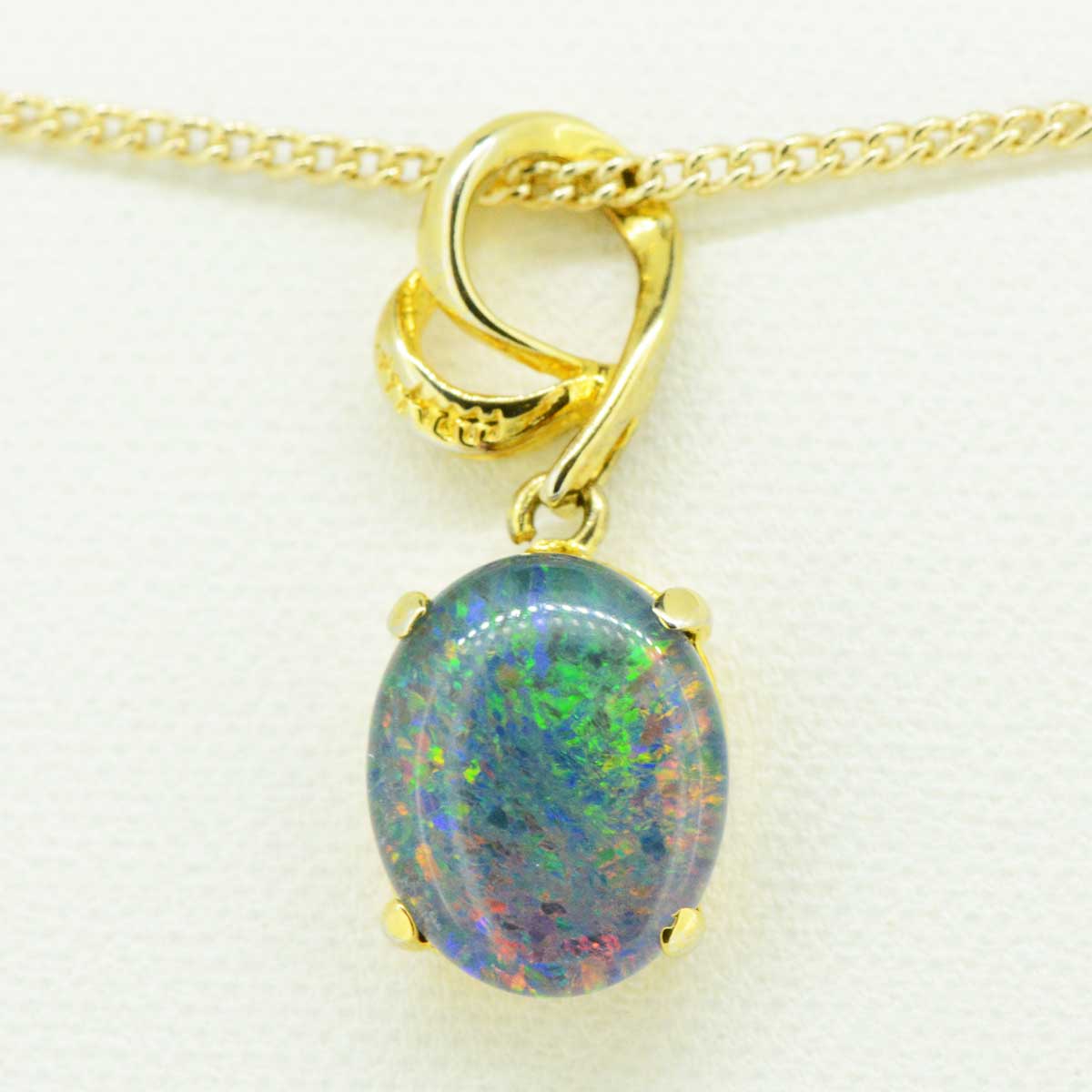 Gold plated triplet opal pendant 11mmx9mm (gptp6330)