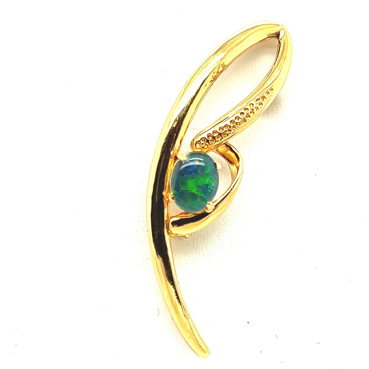 Triplet Opal Gold plated Brooch (10x8)