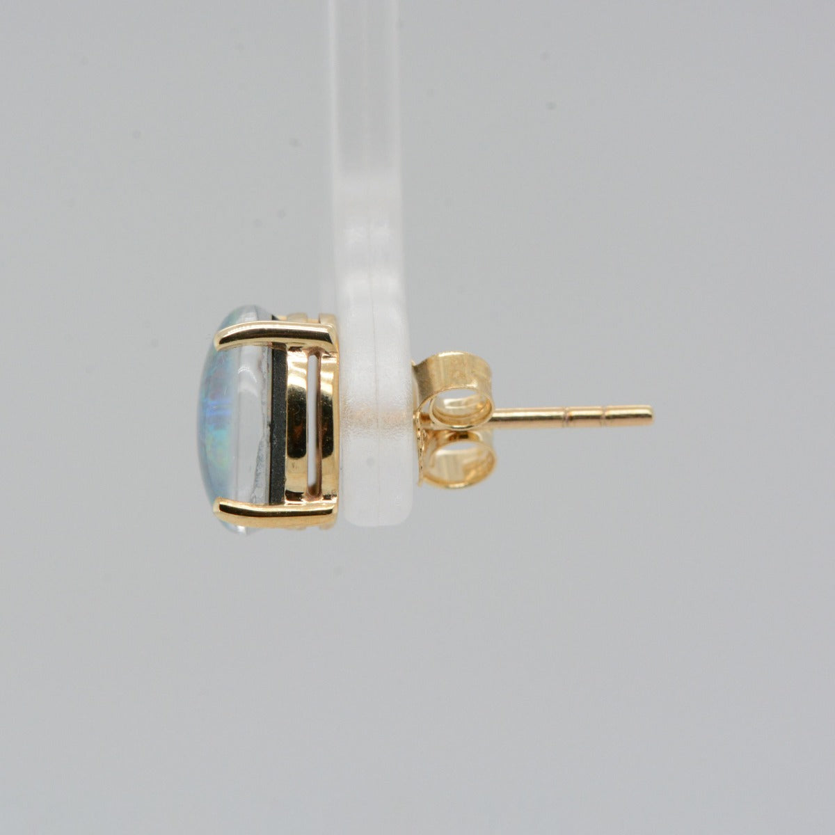 9ct Yellow Gold Triplet Opal Earrings (te9724)