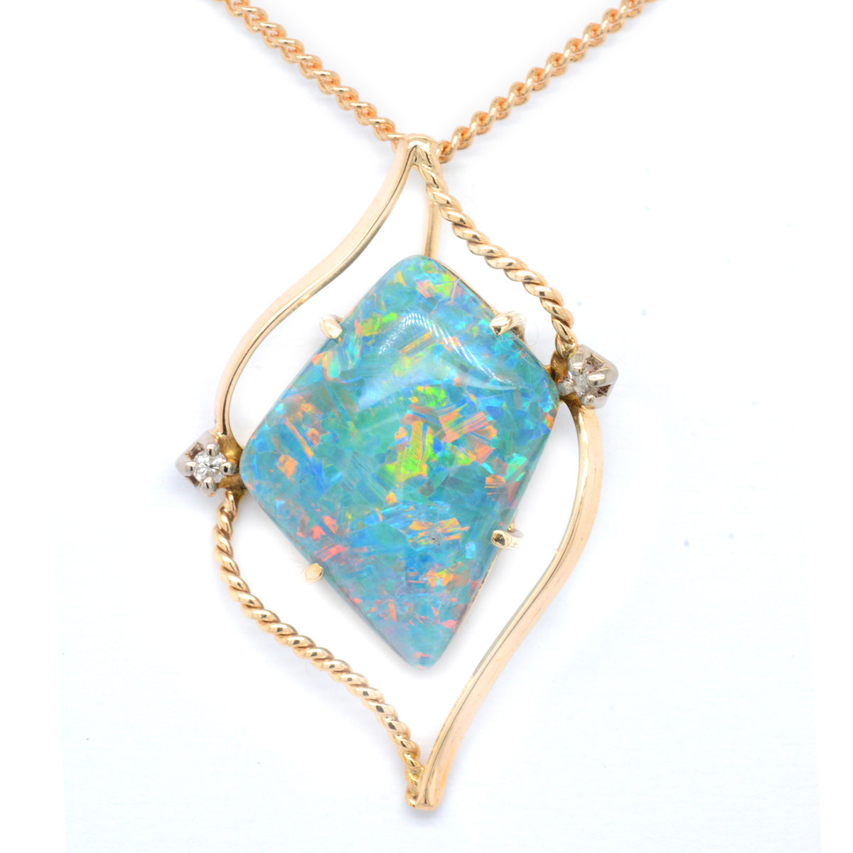 14ct Gold Triplet Opal Pendant (GTP0616)