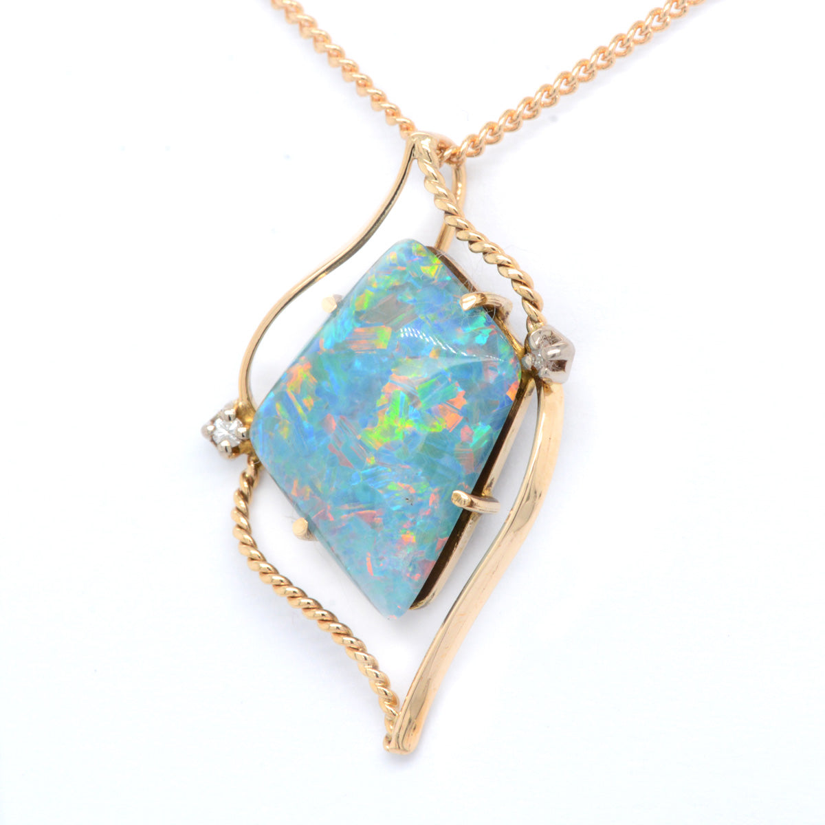 14ct Gold Triplet Opal Pendant (GTP0616)