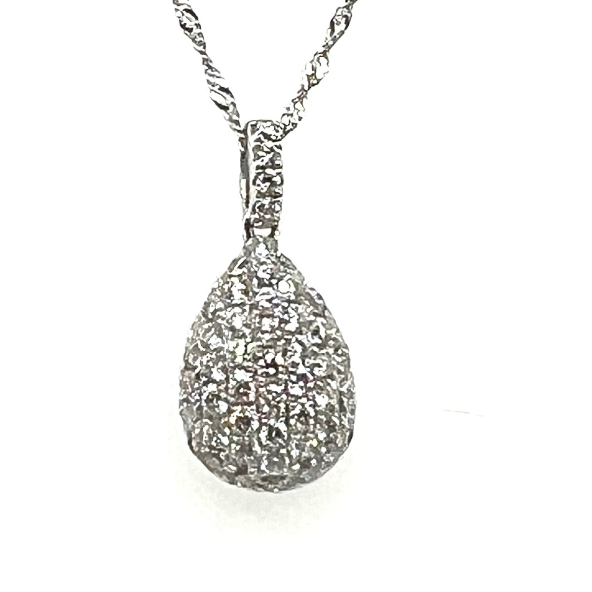 0.38ct Diamond Pendant set in 18ct White Gold