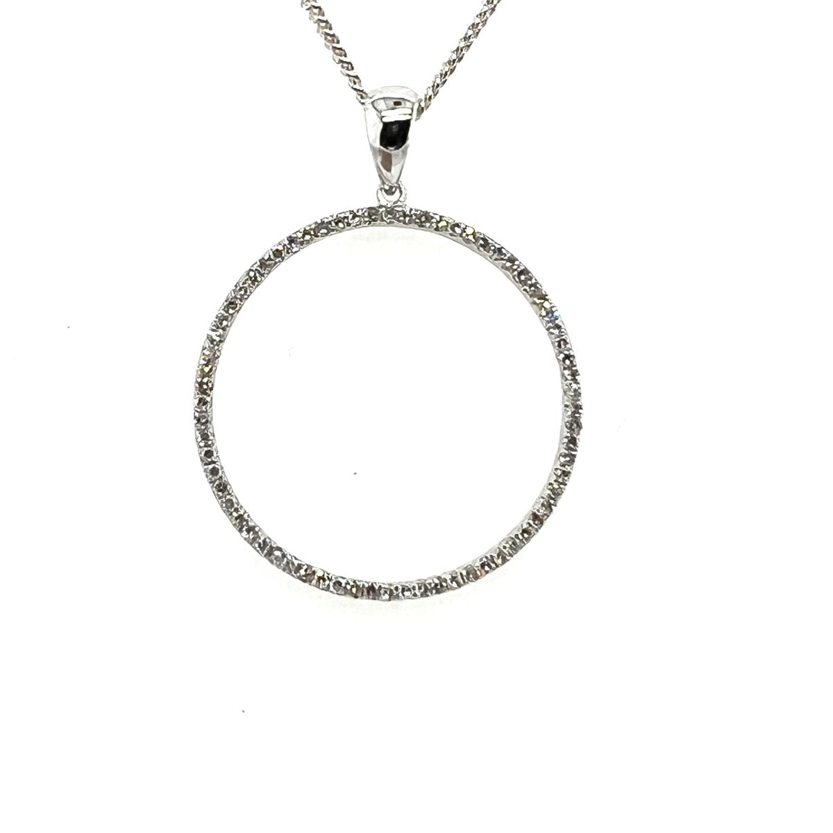 18ct White Gold diamond Pendant (diape830)