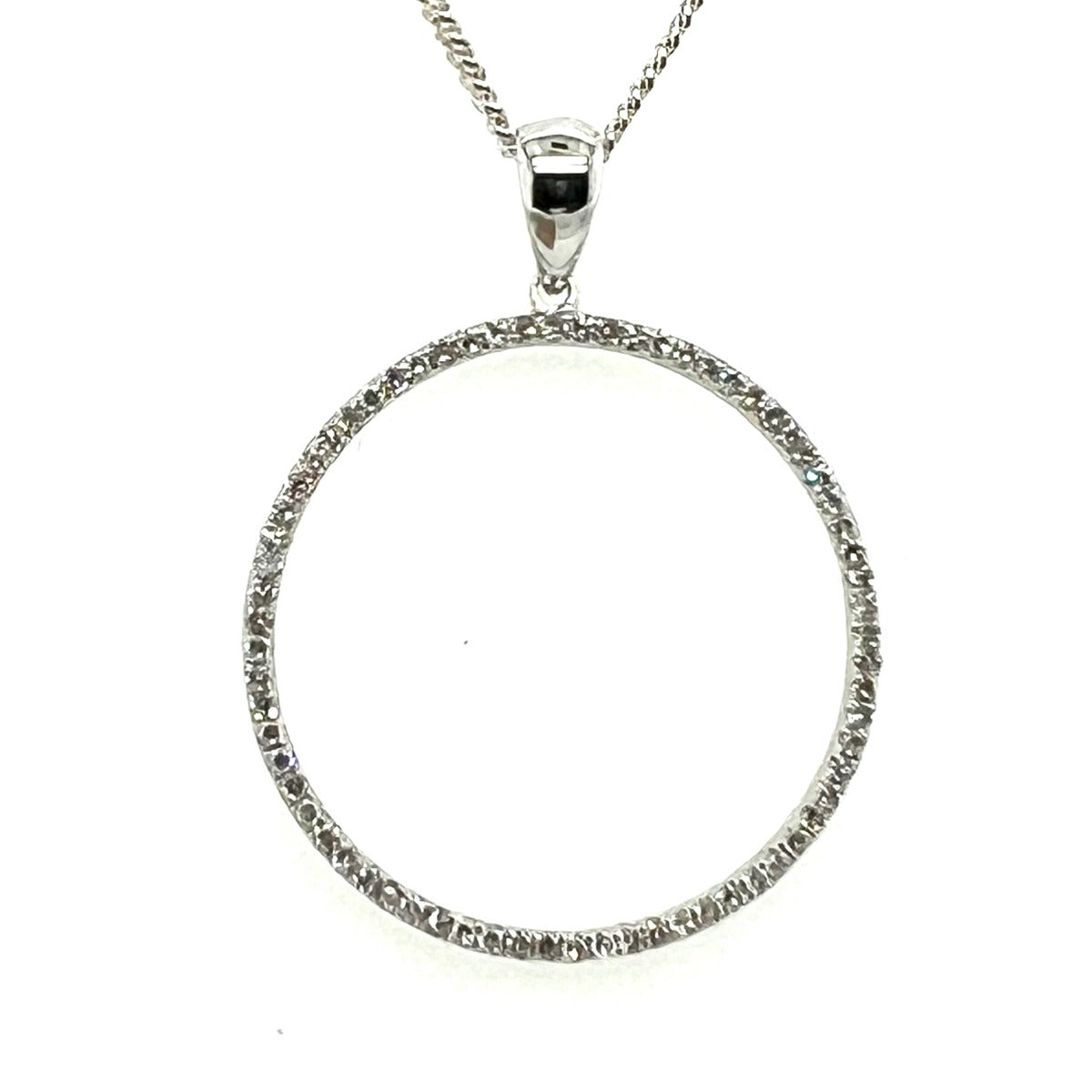 18ct White Gold diamond Pendant (diape830)