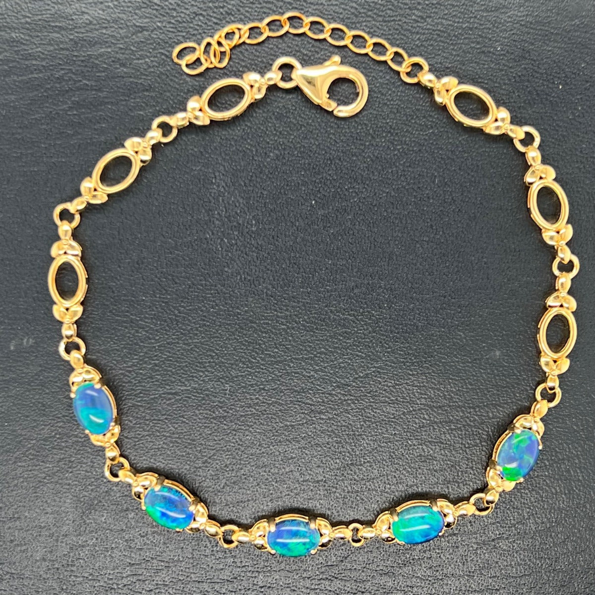 Gold Plated Triplet Opal Bracelet (gptbra8000)