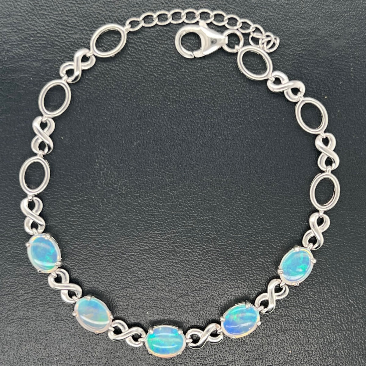 Sterling Silver Solid Opal bracelet  (sssbra7097)