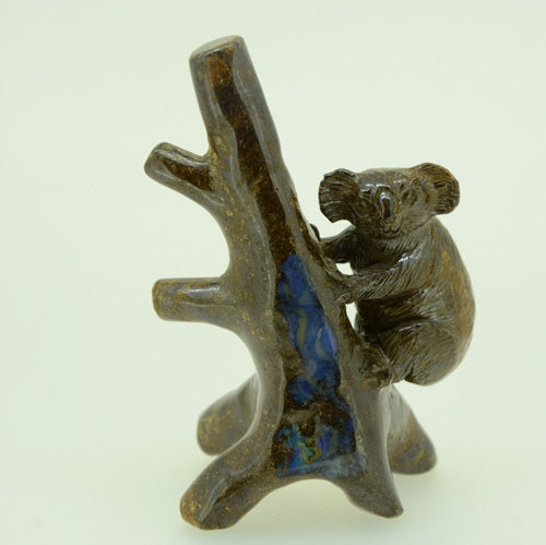 Australian Koala Queensland Boulder Opal Carving
