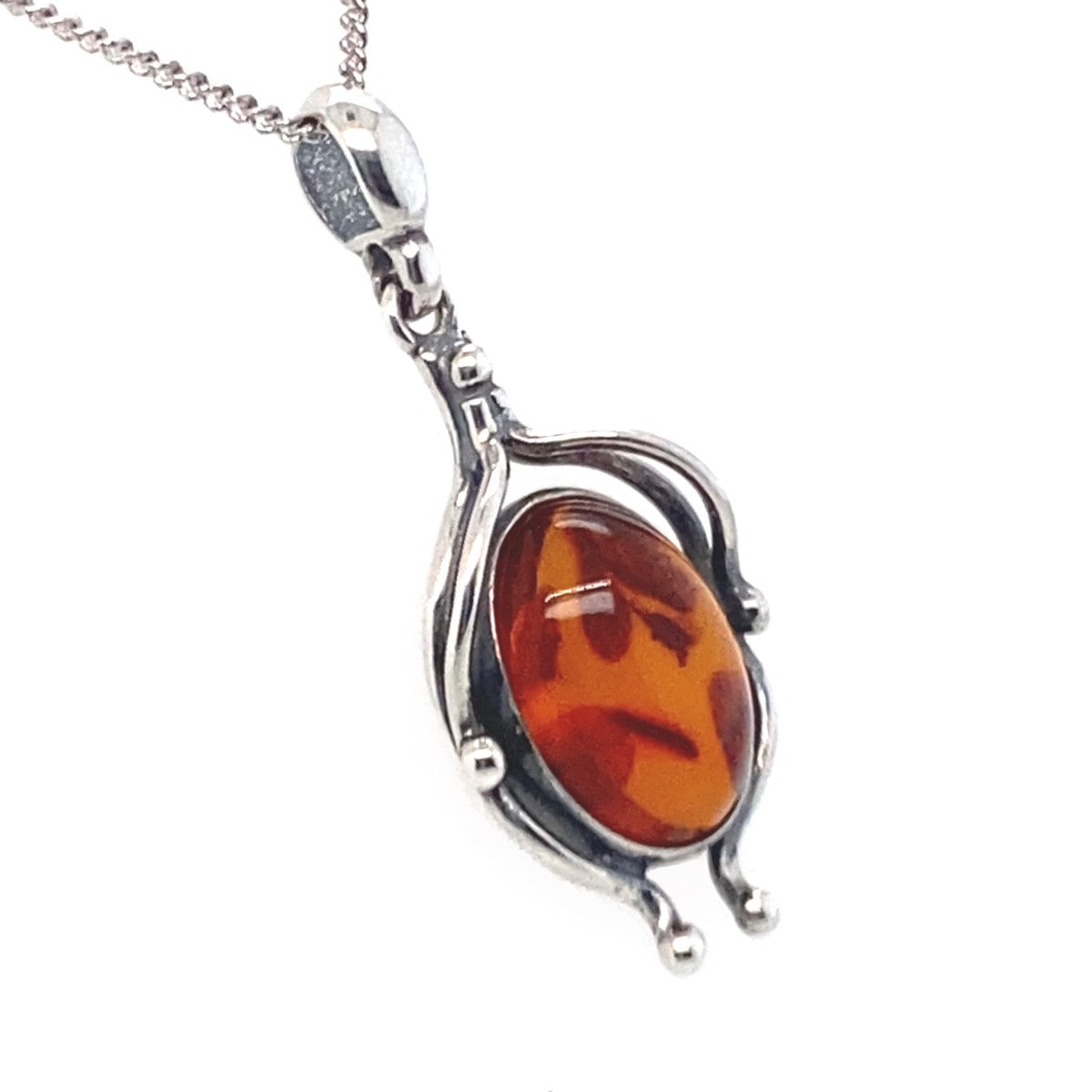 Sterling Silver Amber Pendant (SAP2027)