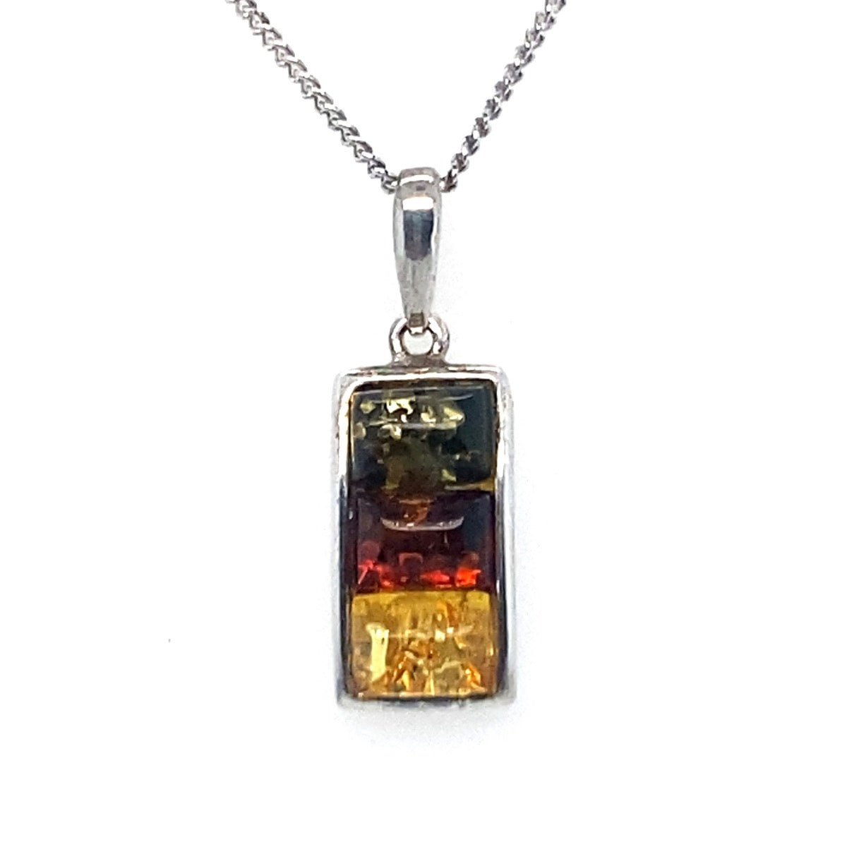 Sterling Silver Trio Amber Pendant (SAP2029)