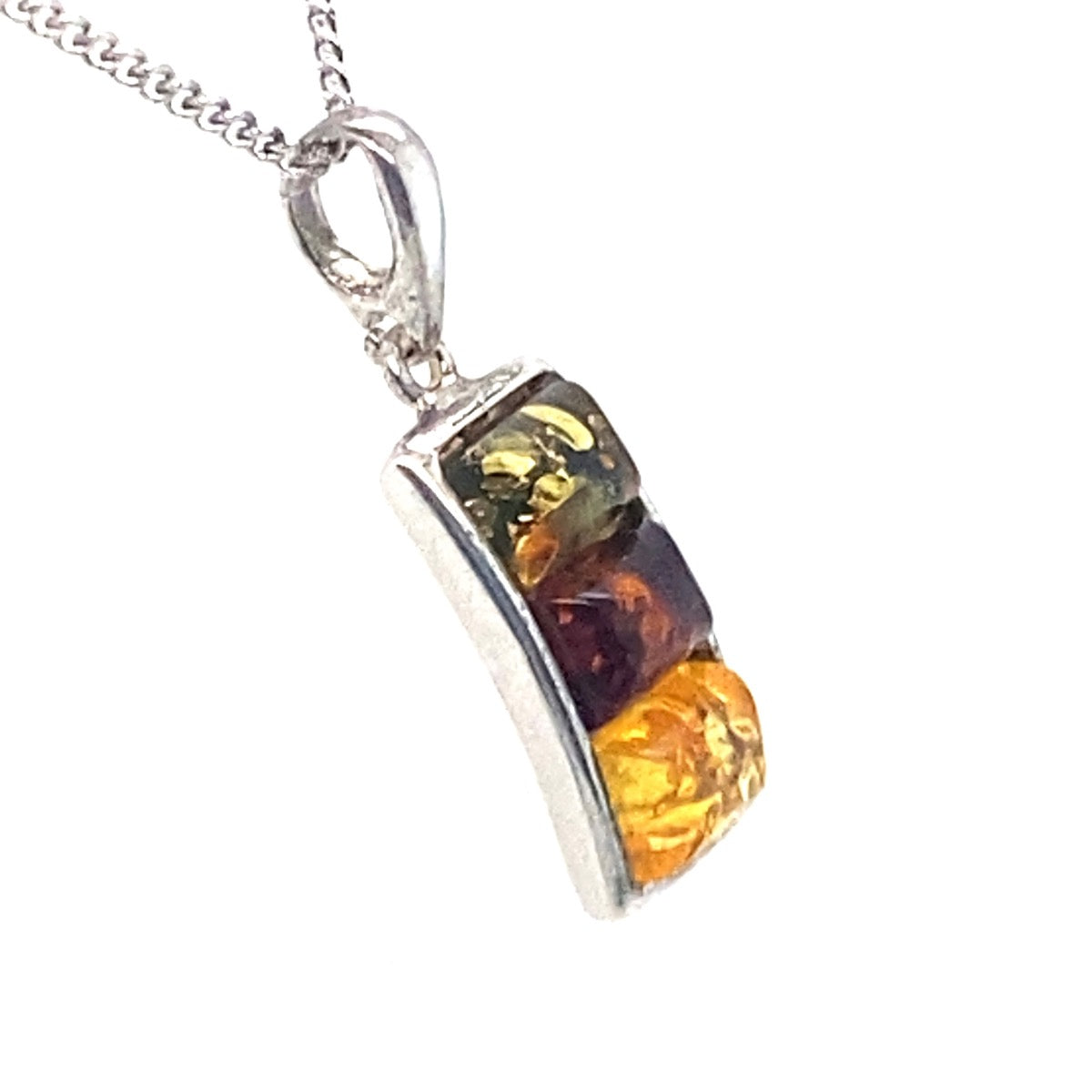 Sterling Silver Trio Amber Pendant (SAP2029)