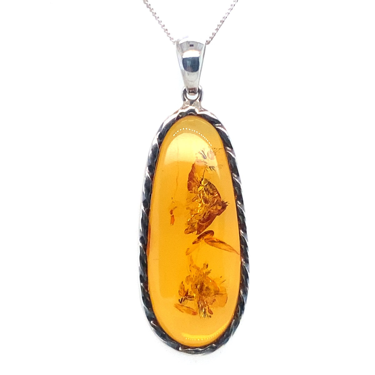 Sterling Silver Amber Pendant (SAP2030)