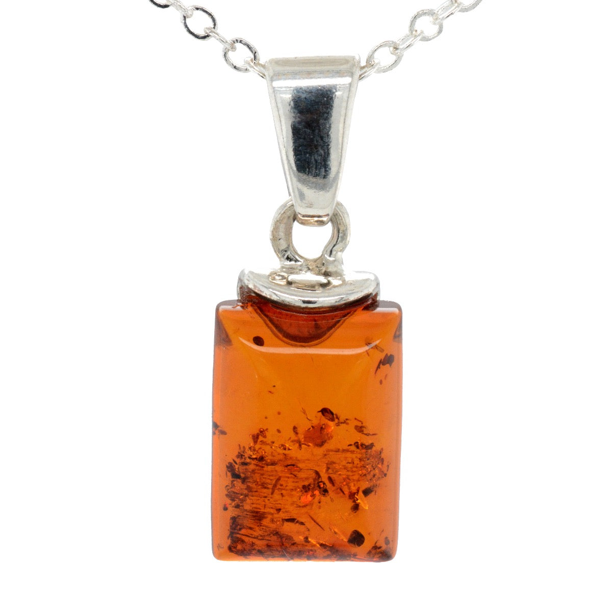 Sterling Silver Amber Pendant (SAP205)