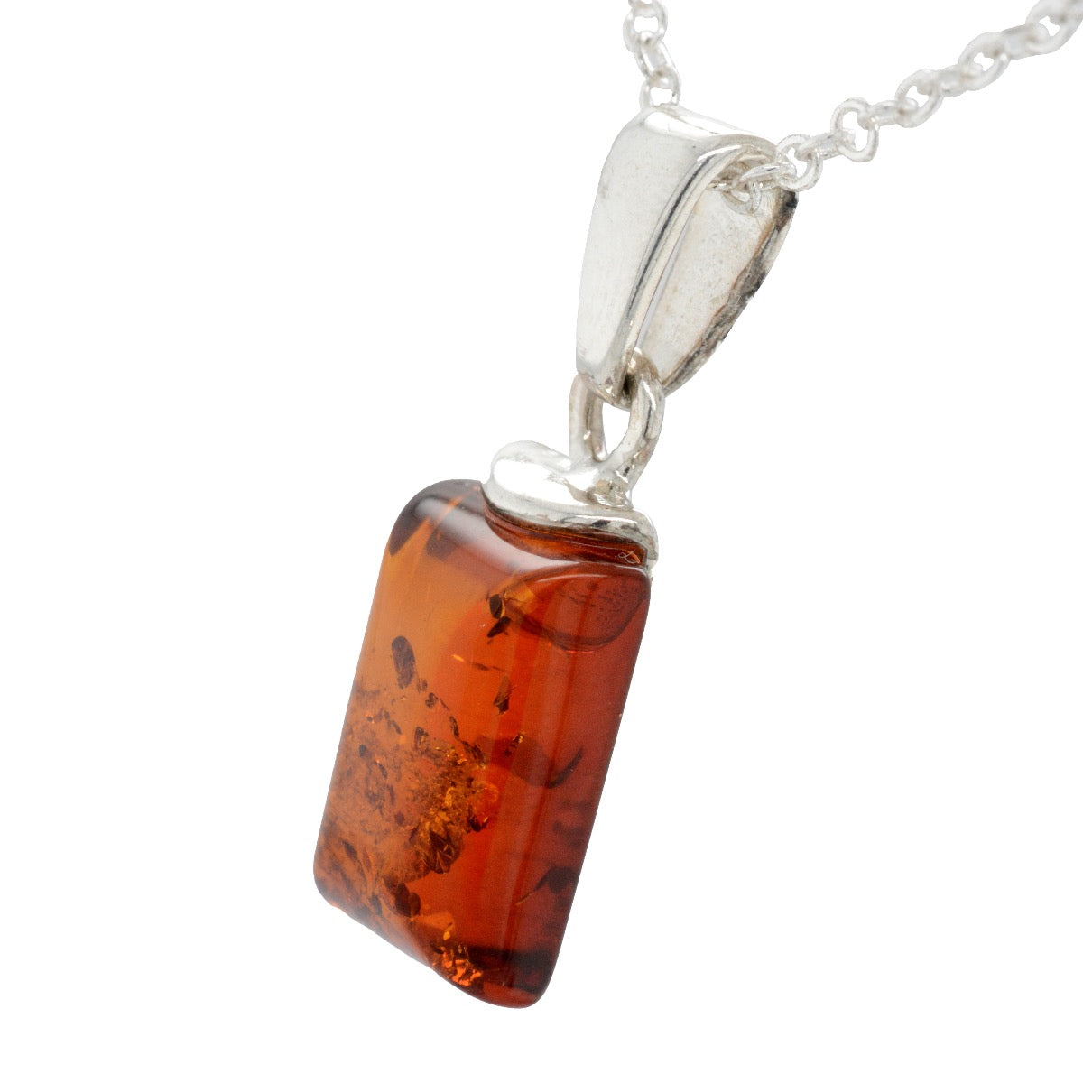 Sterling Silver Amber Pendant (SAP205)