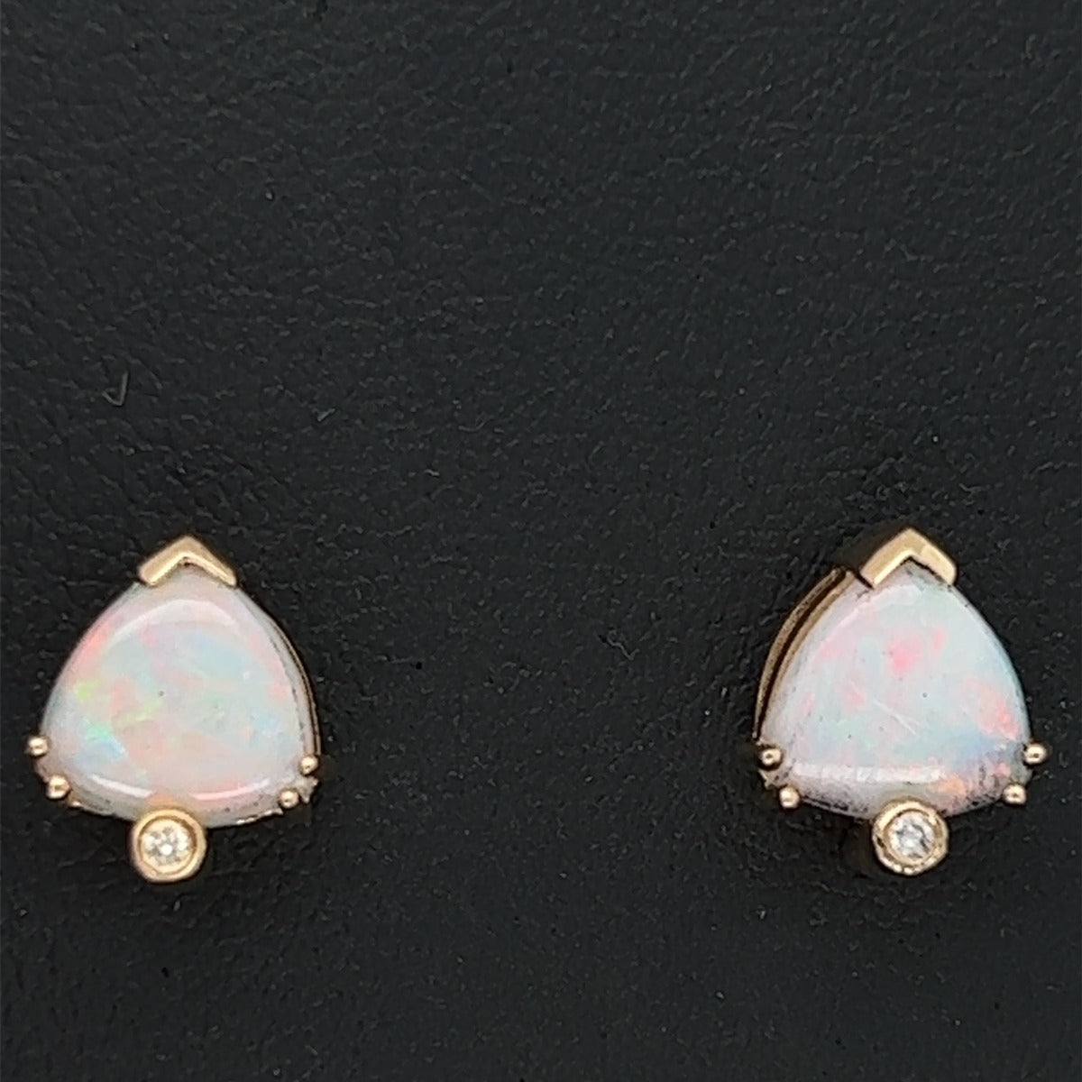 14ct Gold Solid Opal Earrings (se416)