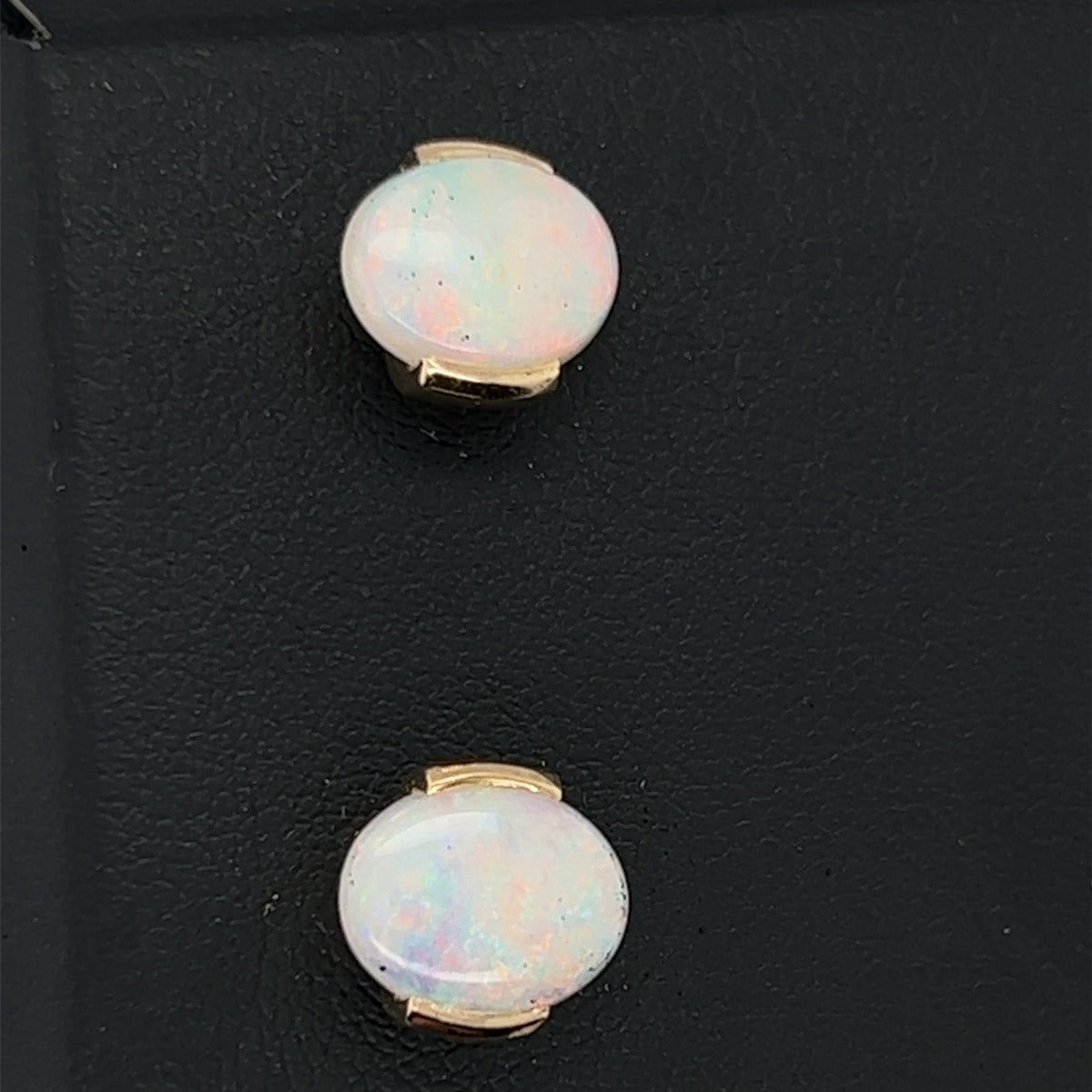 14ct Gold Solid Opal Earrings (se411)