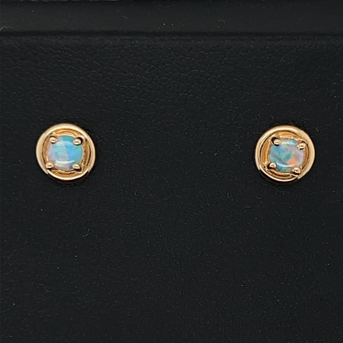 14ct Gold Solid Opal Earrings (se414)