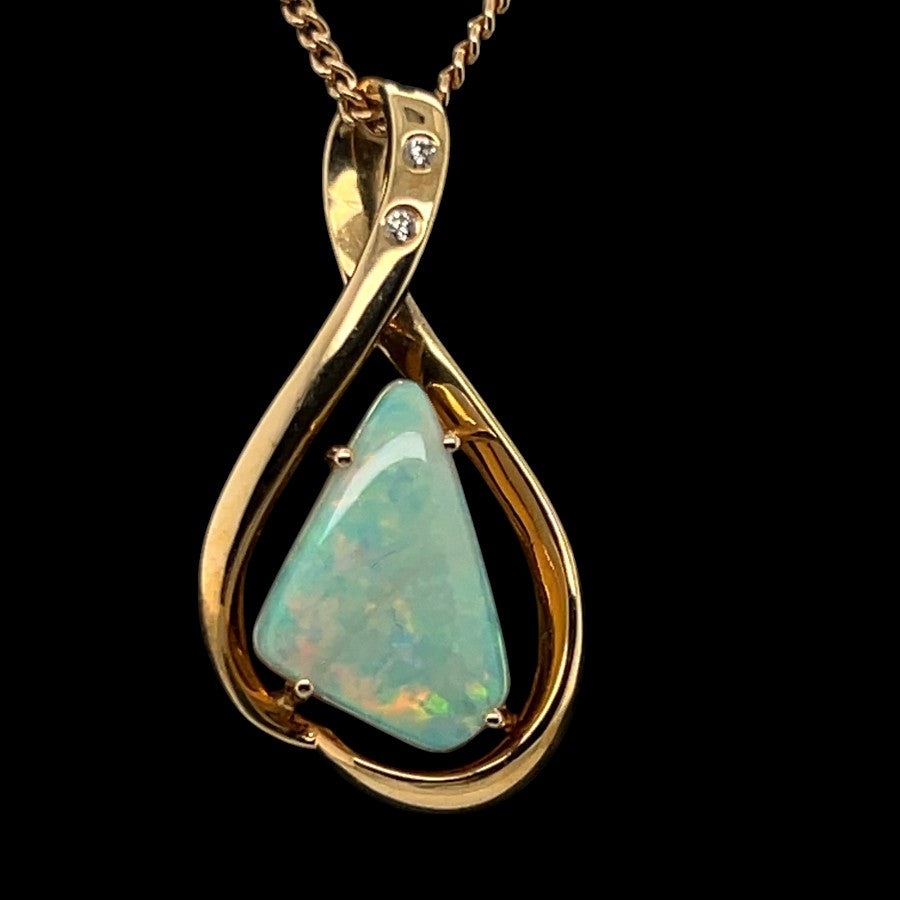 14ct Solid Opal Pendant (sp3332)