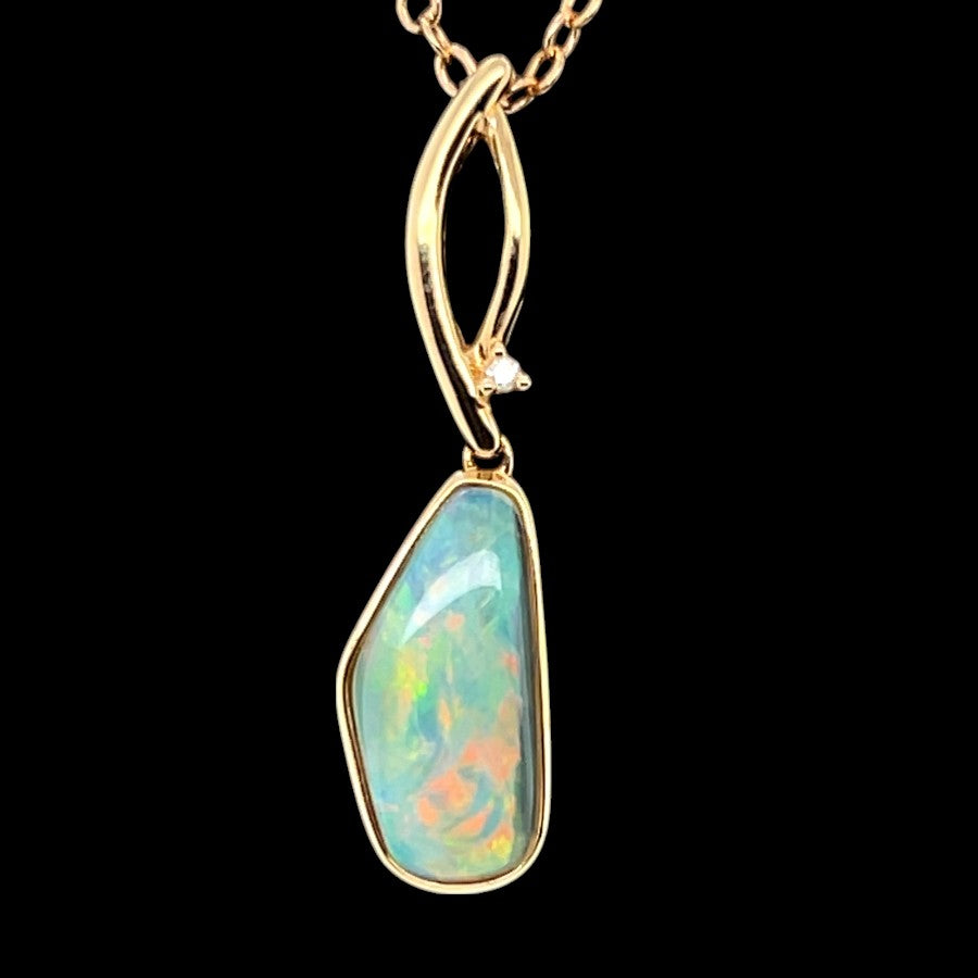 14ct Solid Opal Pendant (sp3334)