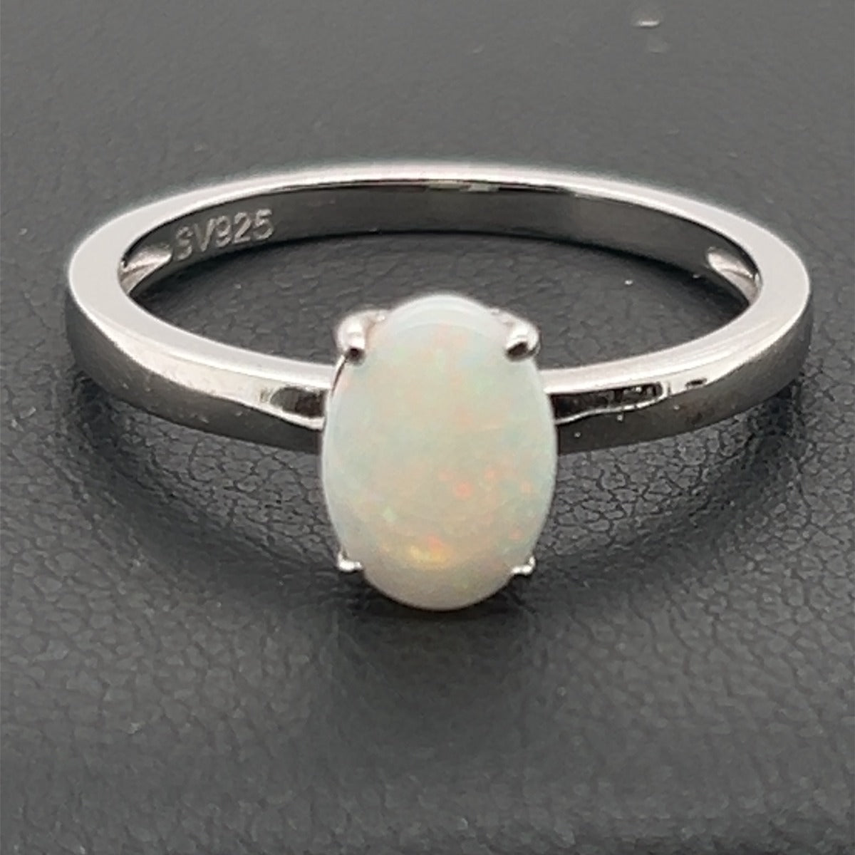 Sterling Silver Solid Opal Ring (ssr6213)