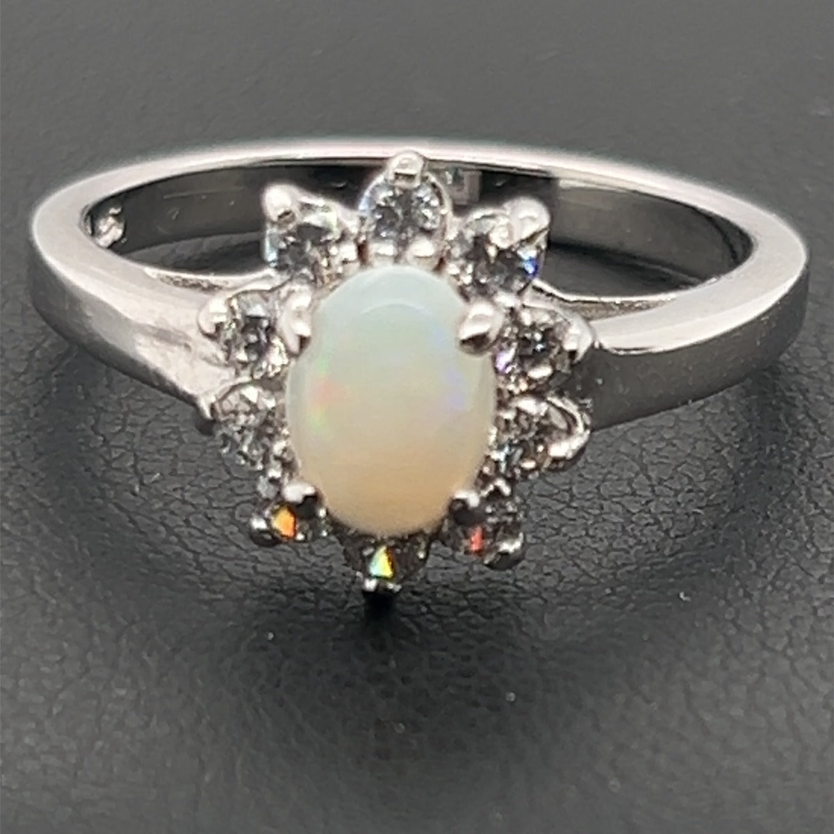 Sterling Silver Solid Opal Ring (ssr6219)