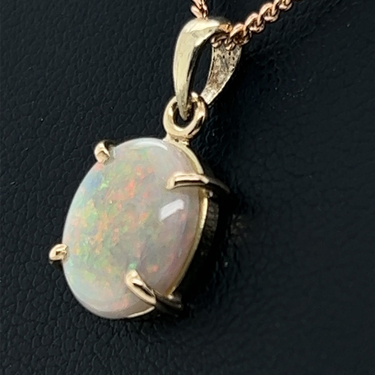 14ct Gold Solid Opal Pendant (sp2114)