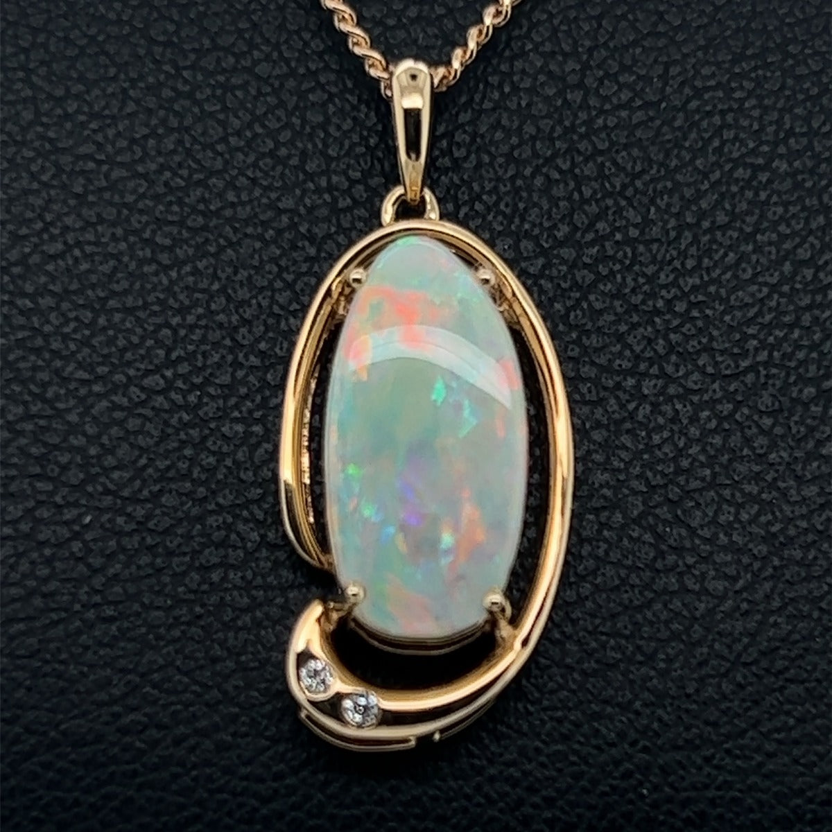 14ct Gold Solid Opal Pendant (sp2111)