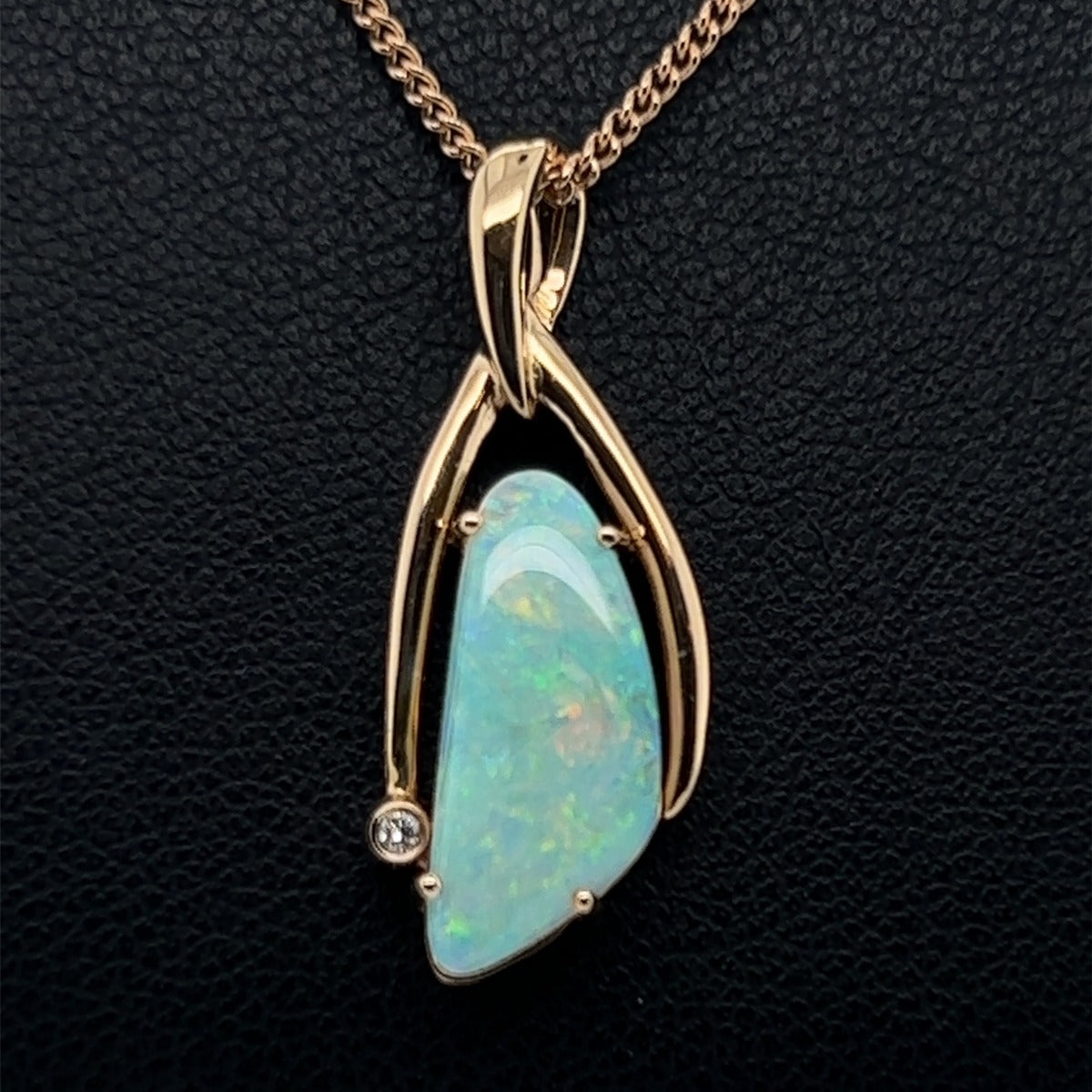 14ct Gold Solid Opal Pendant (sp2116)