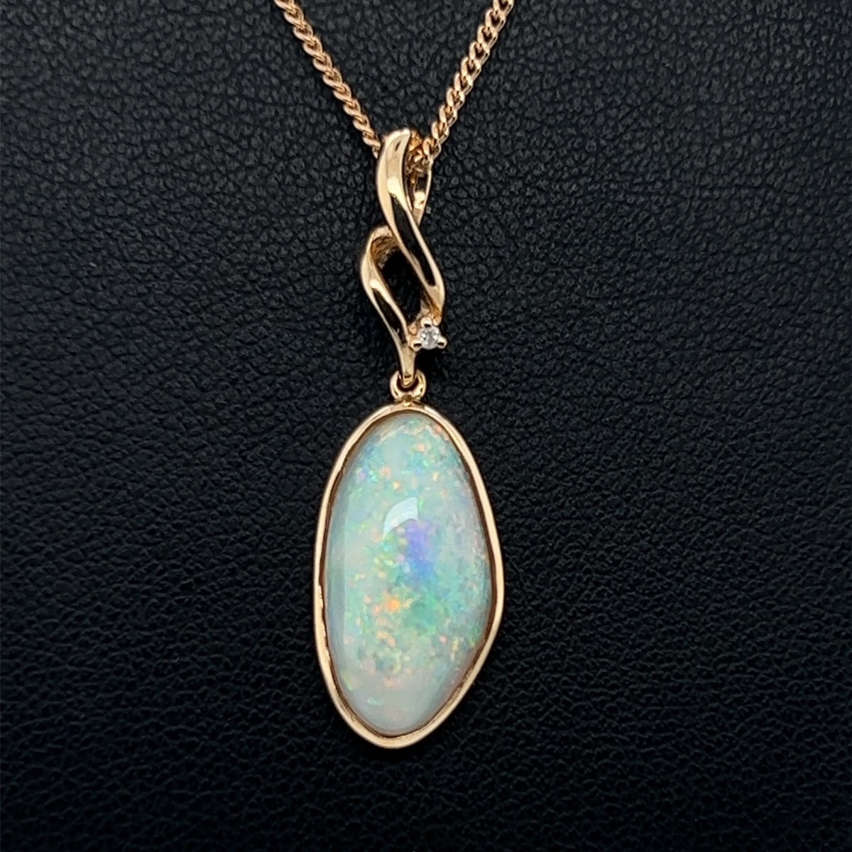 14ct Gold Solid Opal Pendant (sp2023)