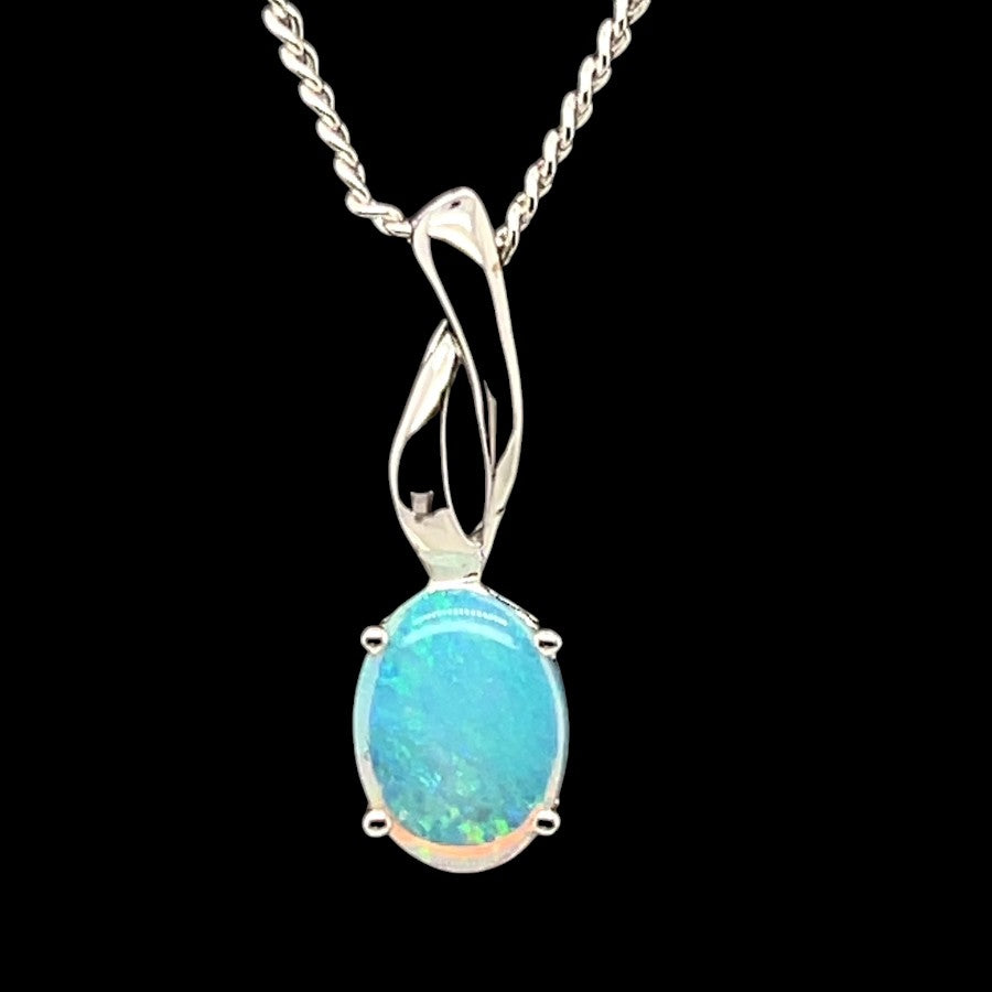 9ct Gold Solid Opal Pendant (sp5100)