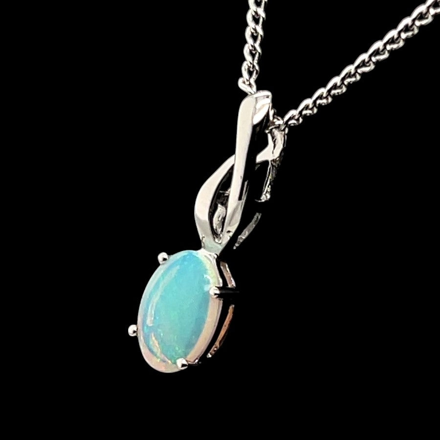 9ct Gold Solid Opal Pendant (sp5100)