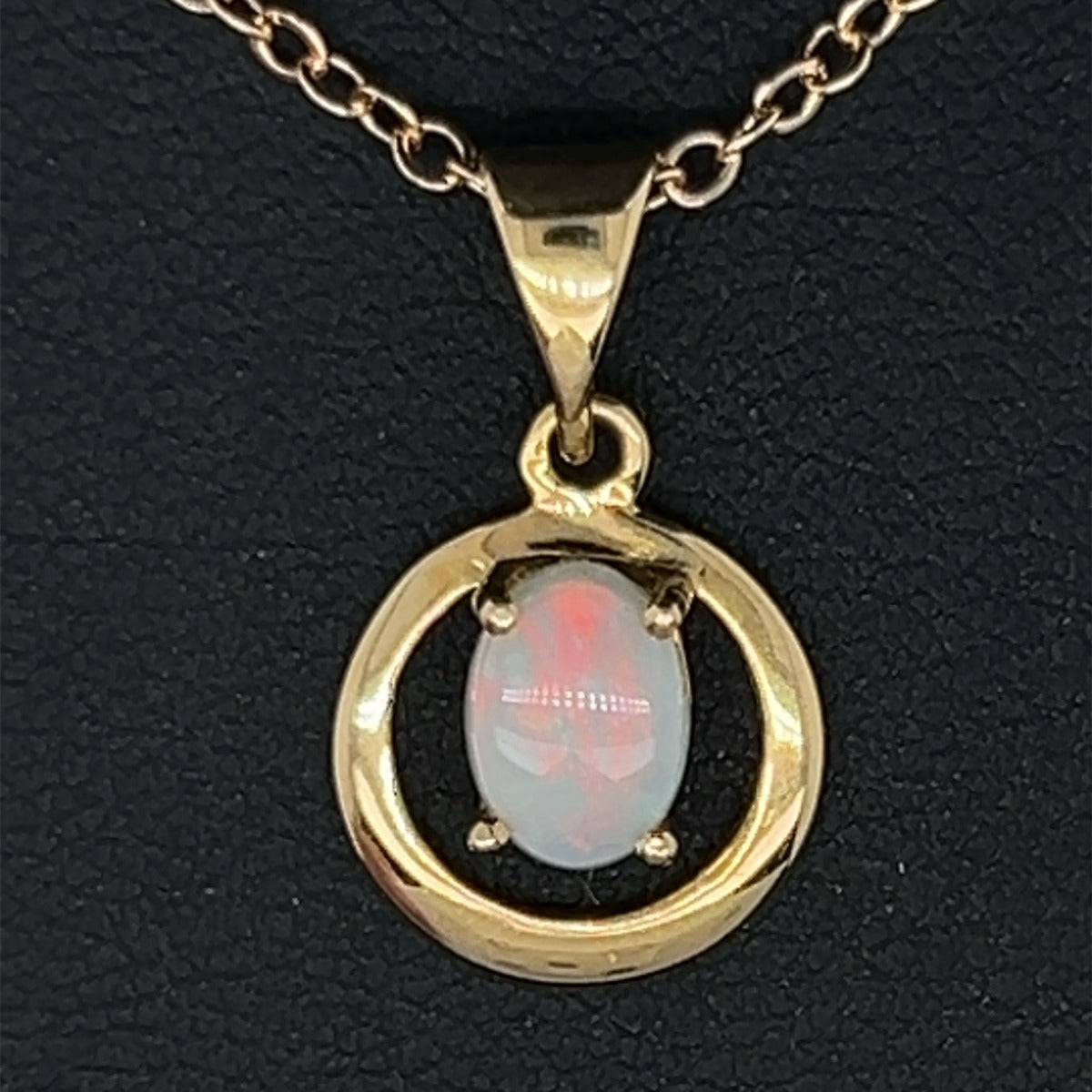 18ct Gold Solid Opal Pendant (sp7026)