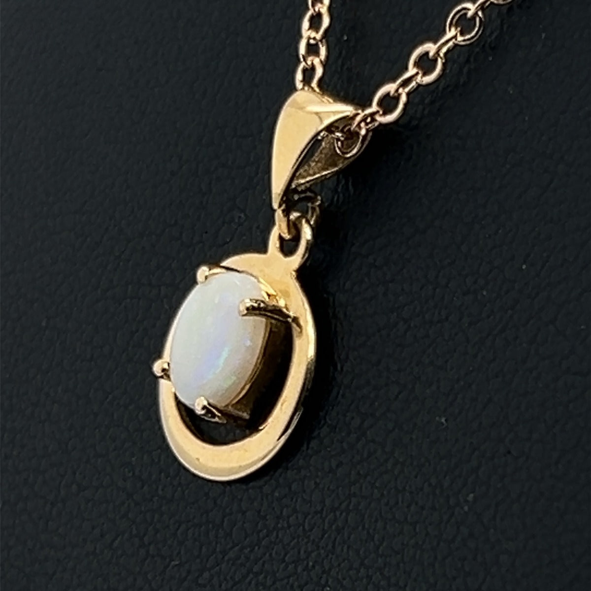 18ct Gold Solid Opal Pendant (sp7026)