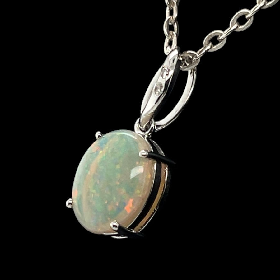 14CT GOLD SOLID OPAL PENDANT (SP3350)